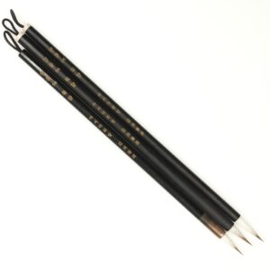 Yangmun S6 Mukhyang Fine Detail Brush Set (3 Pieces) | 양문 S6(묵향) 3종 세필 세트 | Precision Fine Line Ink Brush Set